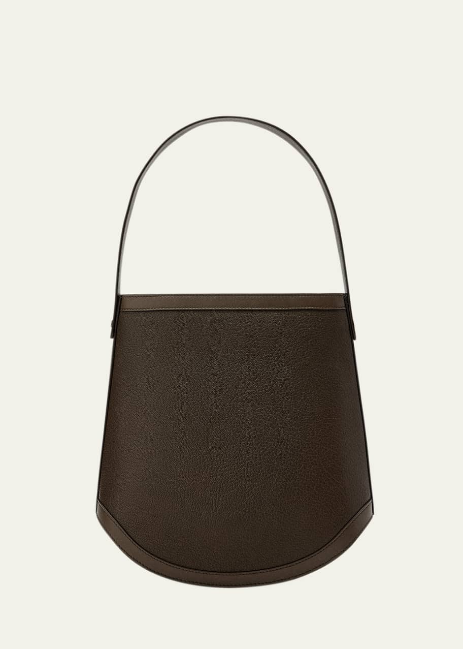Image 1 of 1: Large Leather Bucket Bag