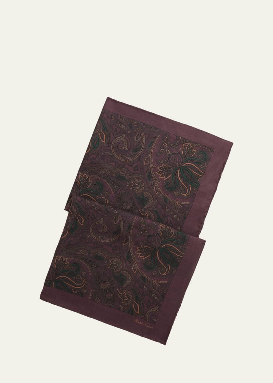 Ralph Lauren Purple Label Men's Paisley-Print Scarf, 27
