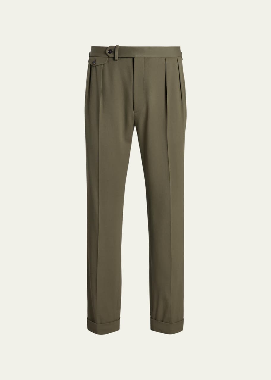 Ralph Lauren Purple Label Men's Gregory Pleated Wool Trousers