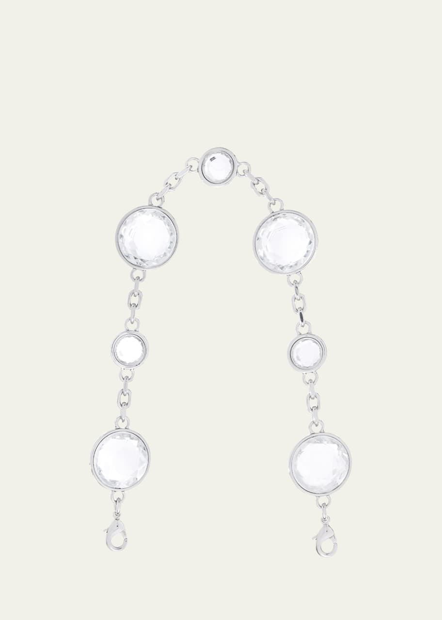 Image 1 of 1: Round Crystal Gemma Chain Shoulder Strap