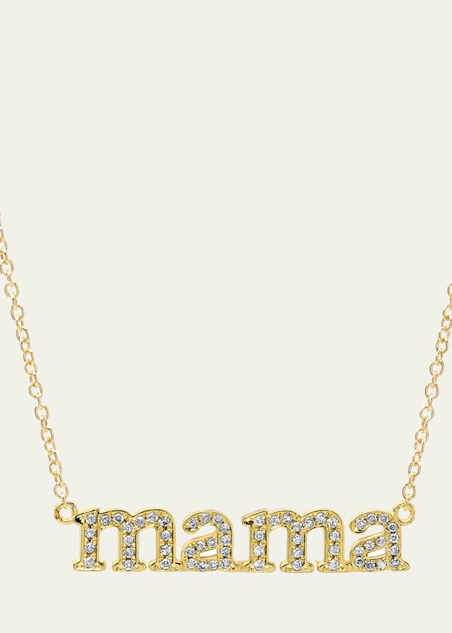 Image 1 of 1: Diamond Pave Mama Necklace