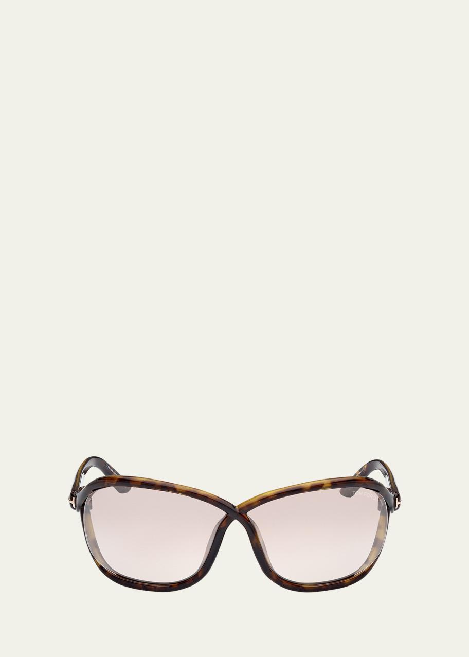 TOM FORD Fernanda Acetate Wrap Sunglasses - Bergdorf Goodman display picture 1