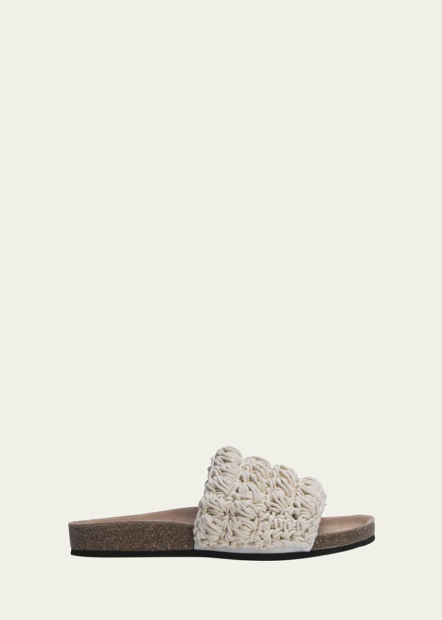 Image 1 of 1: Crochet Comfort Easy Slide Sandals
