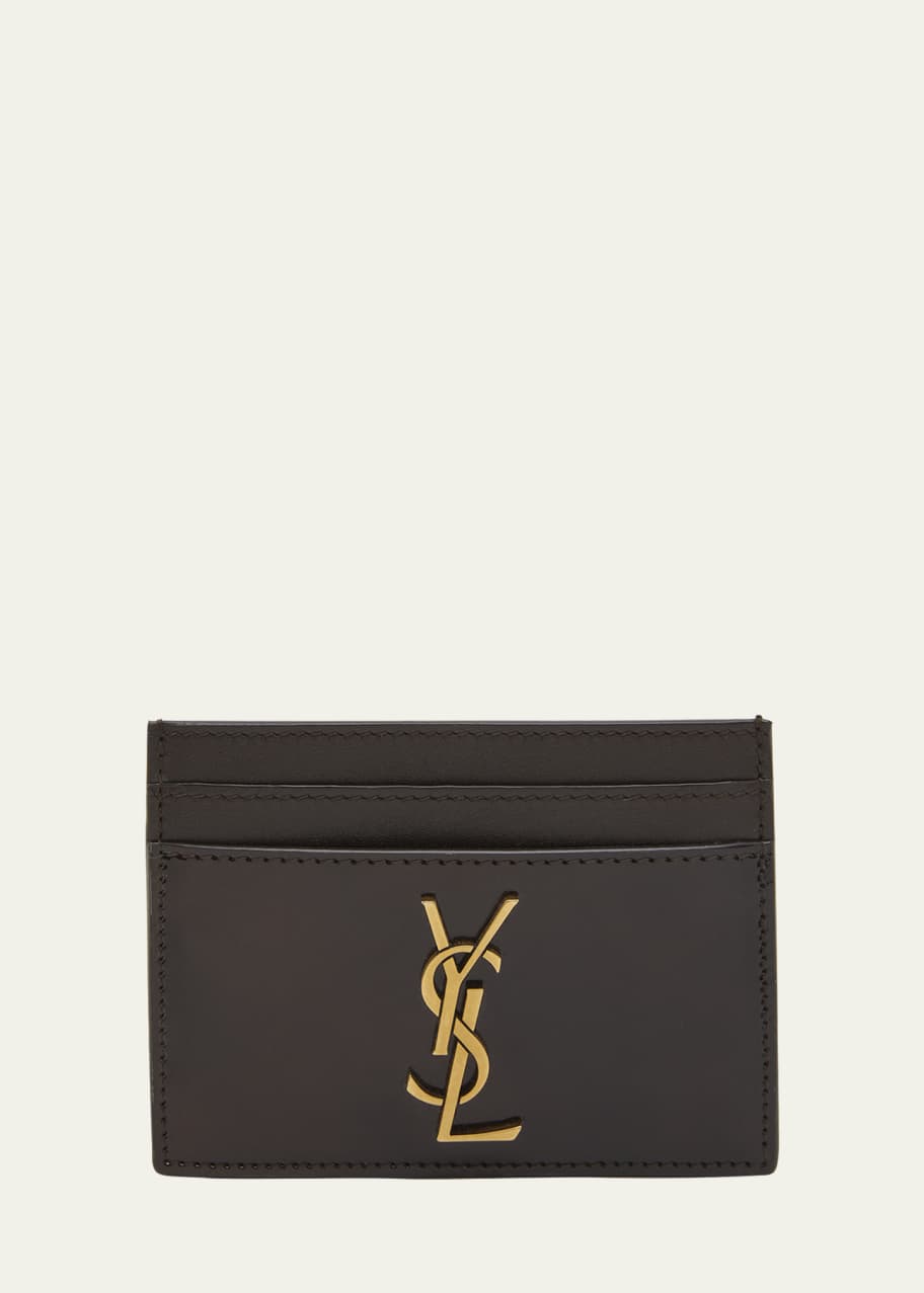 Saint Laurent YSL Monogram Card Case in Patent Leather