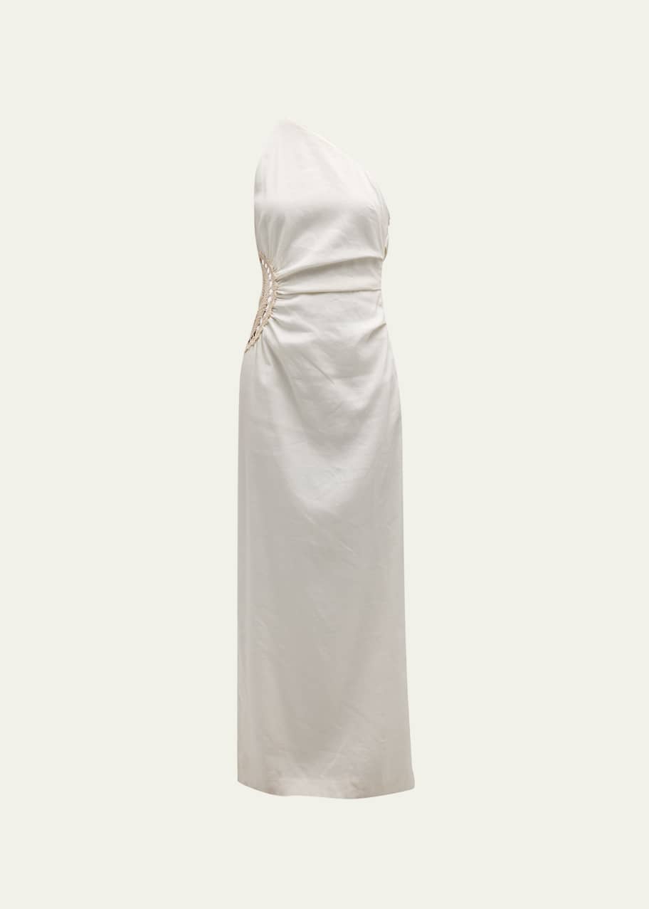 sir one shoulder dress SIR. White Atacama One Shoulder Dress