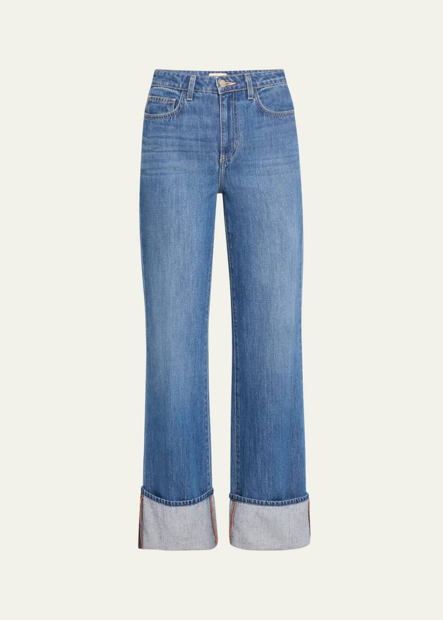 Image 1 of 1: Miley Ultra High Rise Wide-Leg Cuffed Jeans