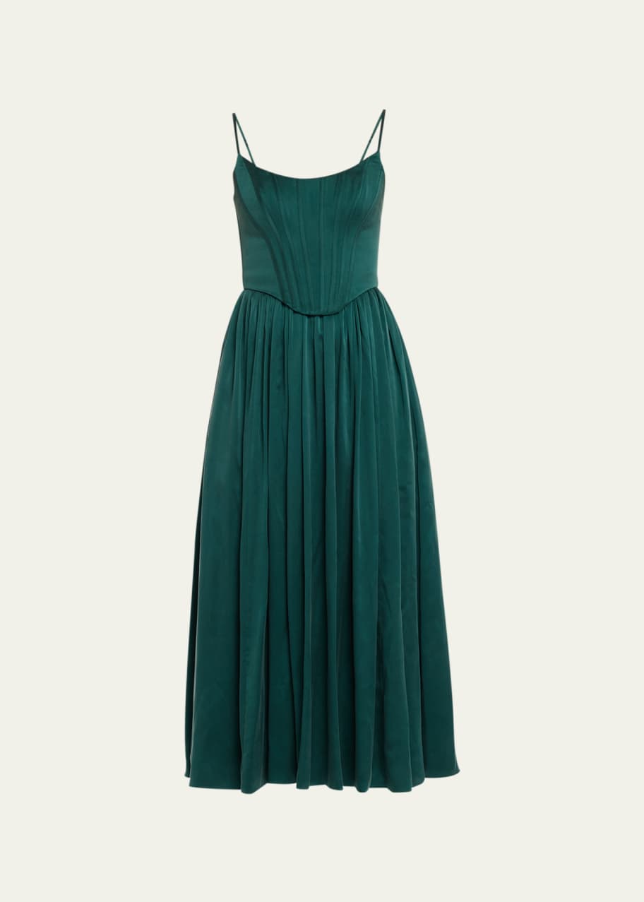 zimmermann silk corset midi dress Zimmermann - Lemon Yellow Silk Corset Dress
