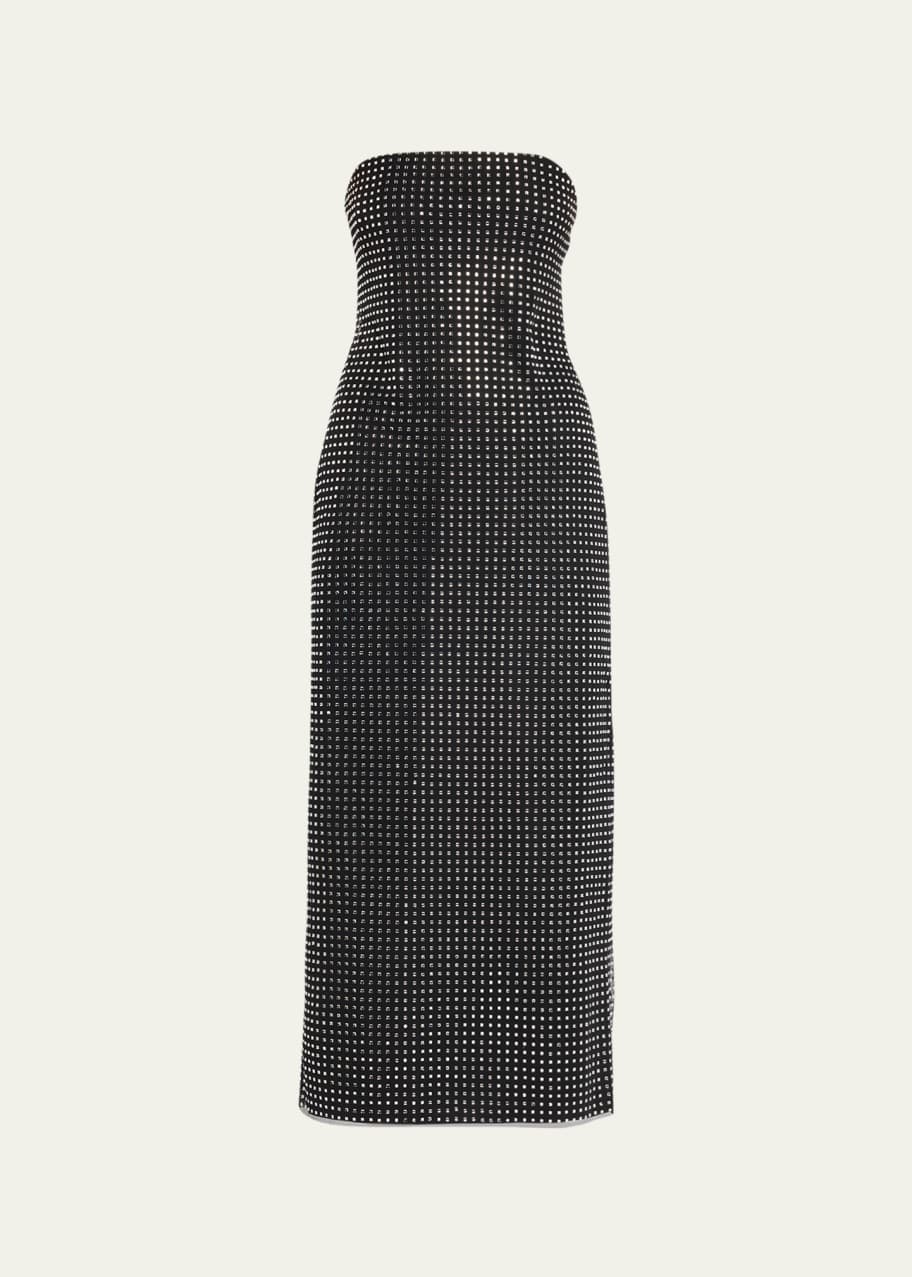 a.l.c. elizabeth strapless midi dress A.L.C. Elizabeth Strapless Rhinestone-Embellished Midi Dress