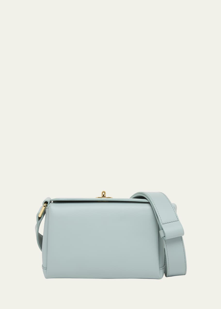 Image 1 of 1: Mini Turn-Lock Leather Shoulder Bag