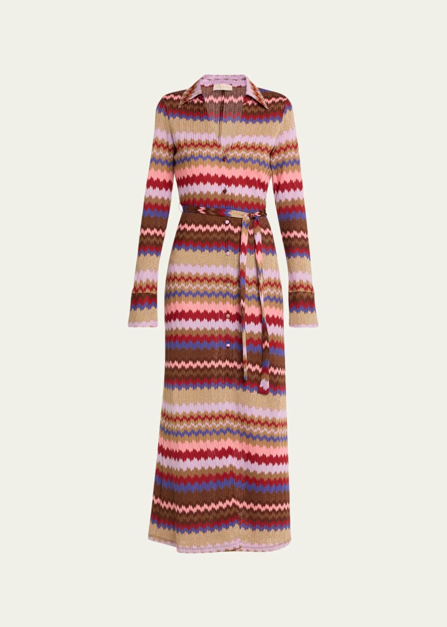 Ramy Brook Galilea Chevron Knit Dress - Bergdorf Goodman