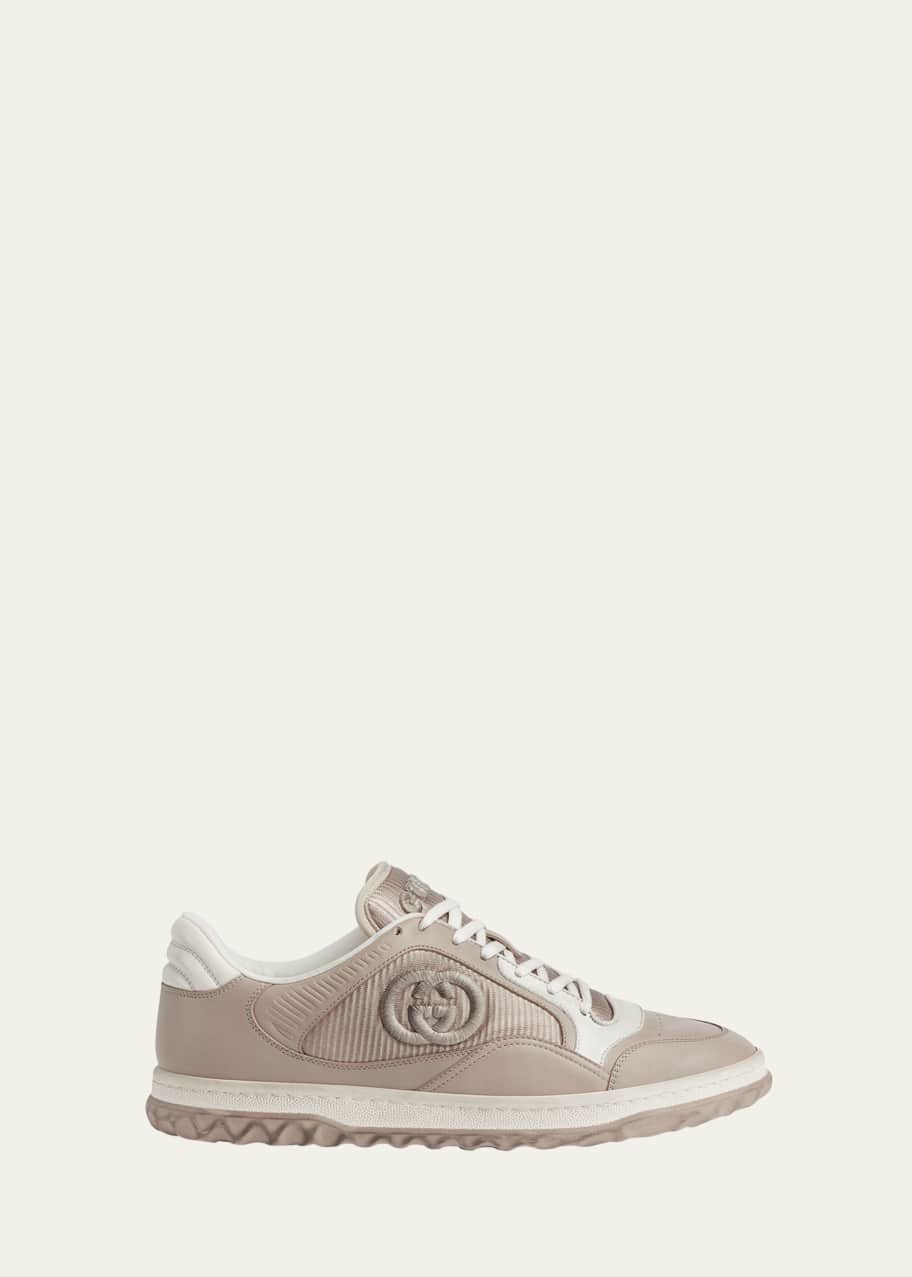 Gucci Men's MAC 80 Embroidered Leather Low-Top Sneakers