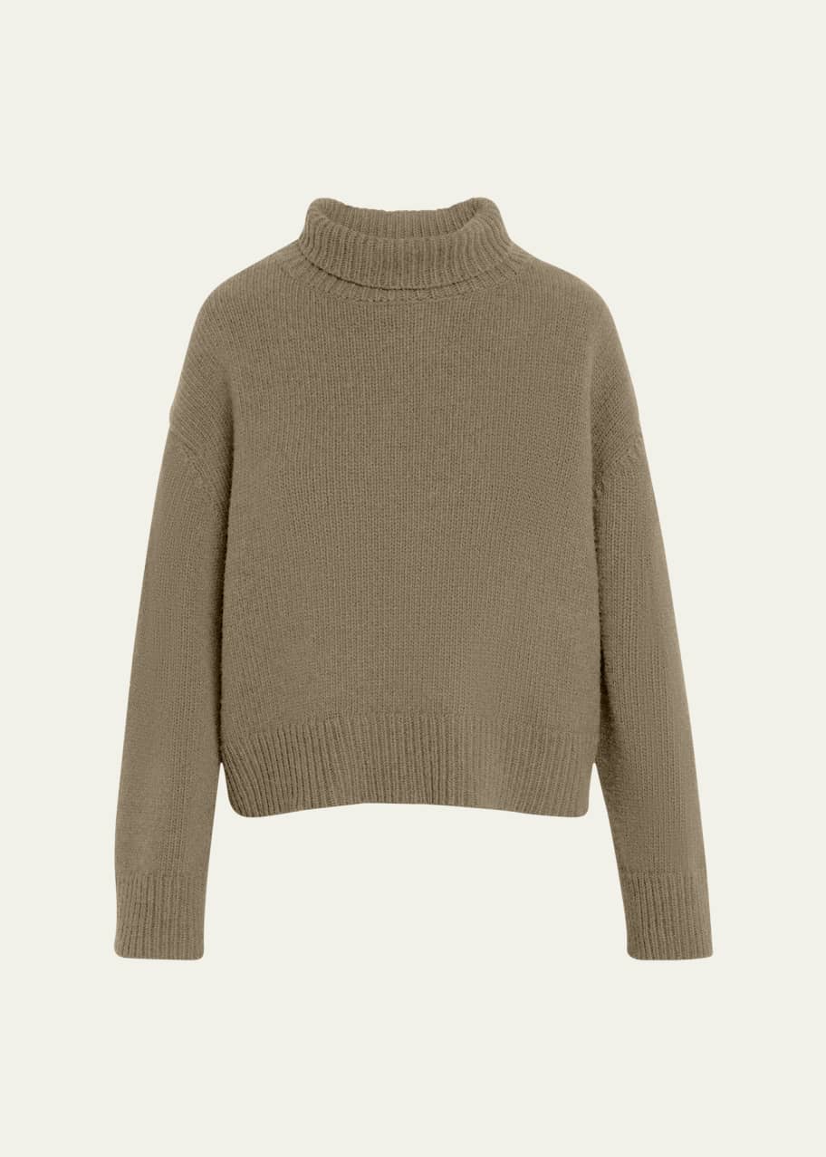 Image 1 of 1: Omaira Funnel-Neck Wool Sweater