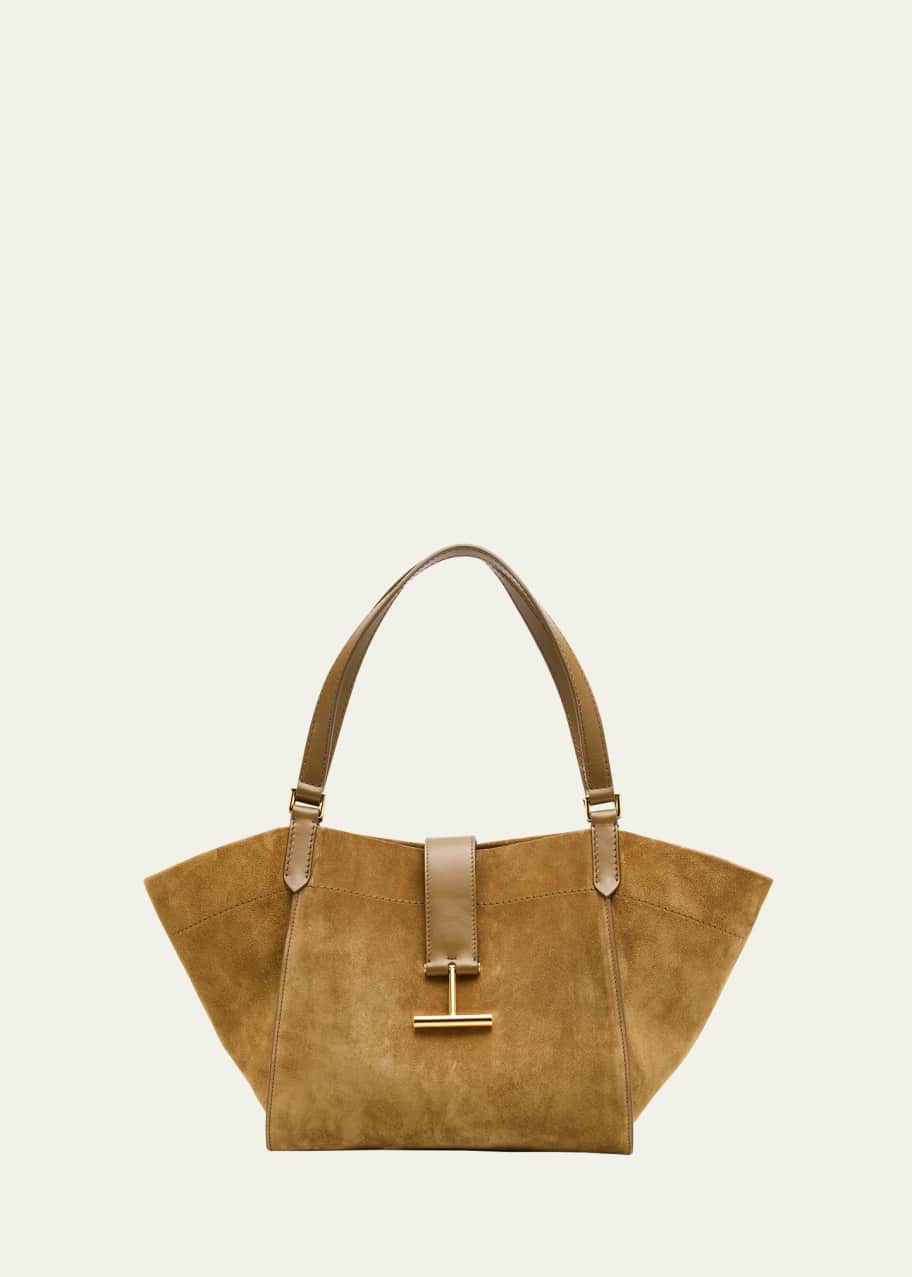 Image 1 of 1: Tara Medium Tote in Suede