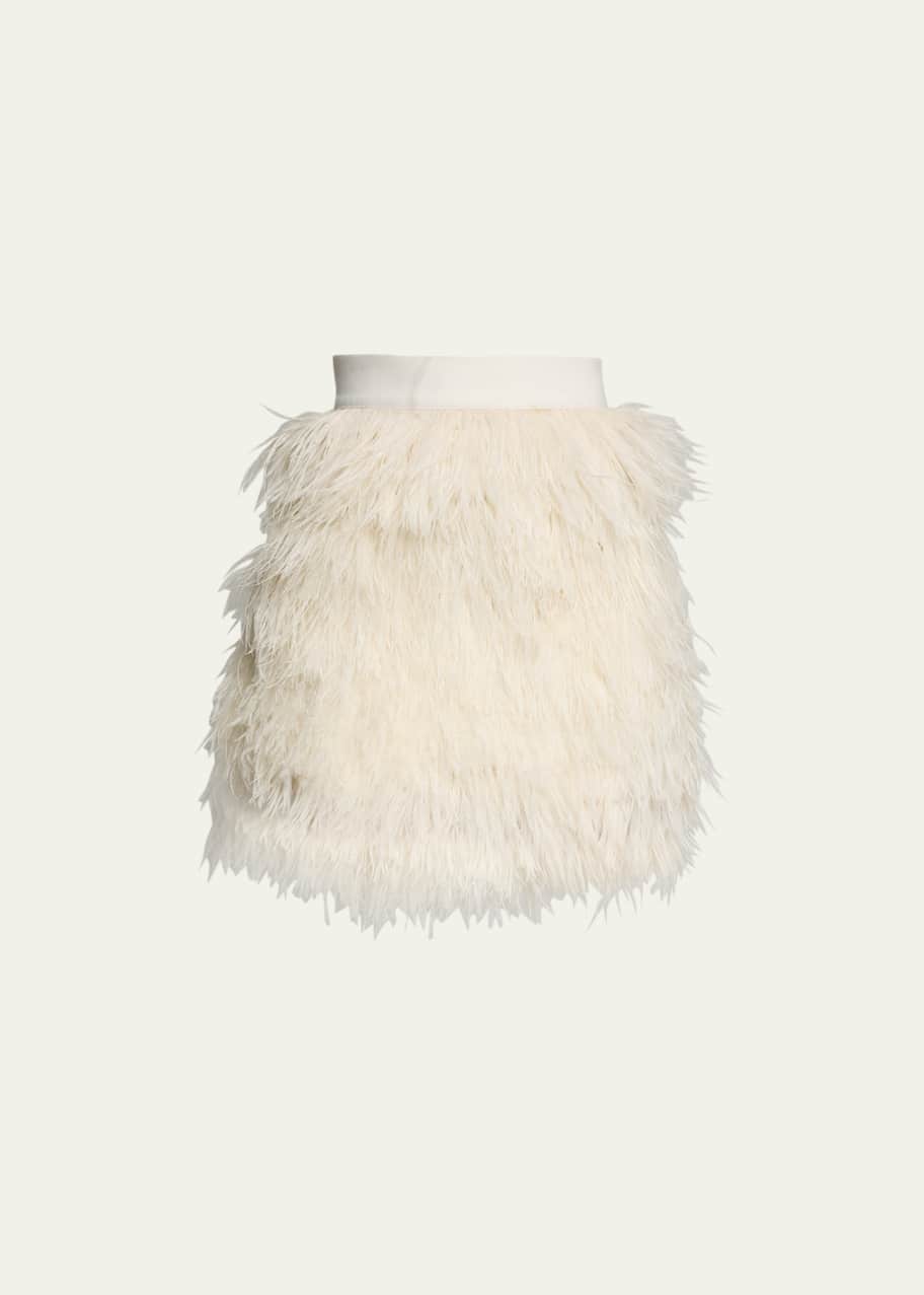 Feather skirt alice and olivia best sale