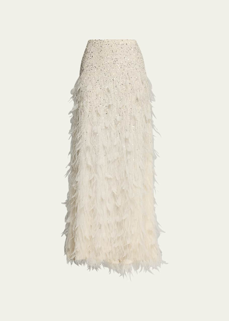 Feather skirt alice and olivia deals