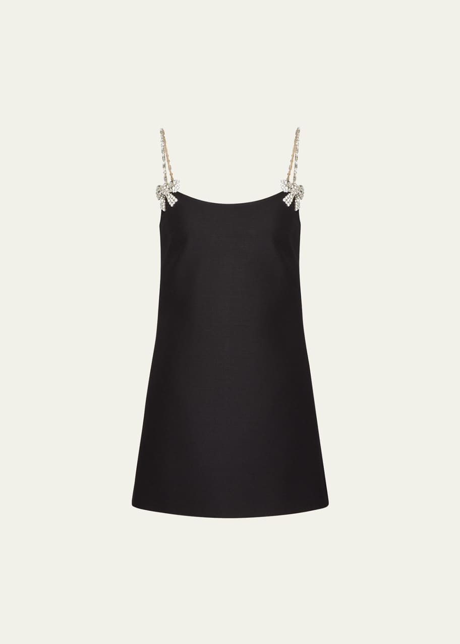 crystal bow mini dress Kleofina - Crystal Bow Mini Dress