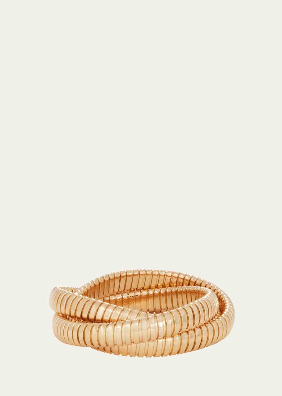 Image 1 of 1: 18K Yellow Gold 3 Band Rolling Bracelet, 9mm