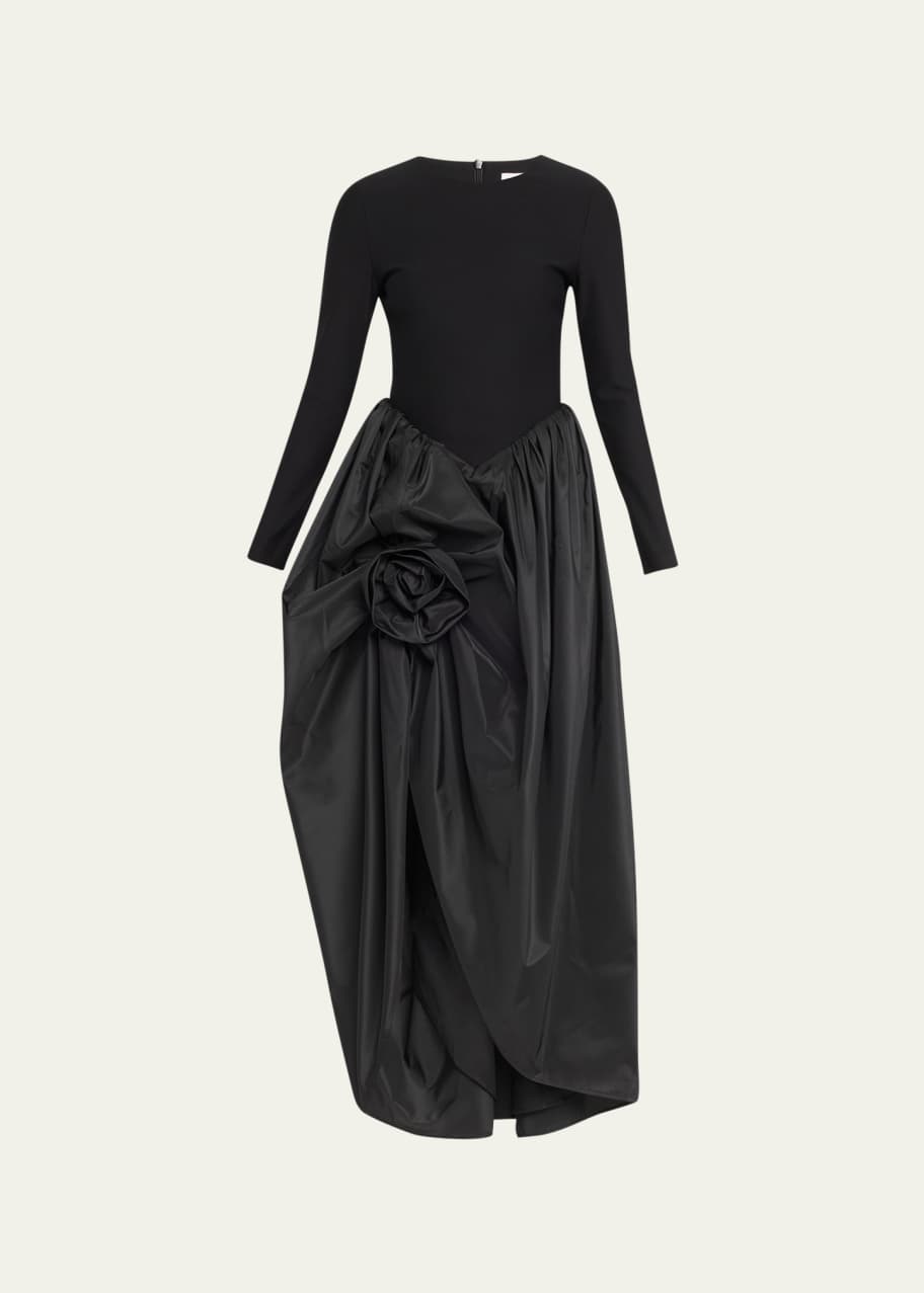 Sleeper Aurora Mixed Media High-Low Maxi Dress - Bergdorf Goodman