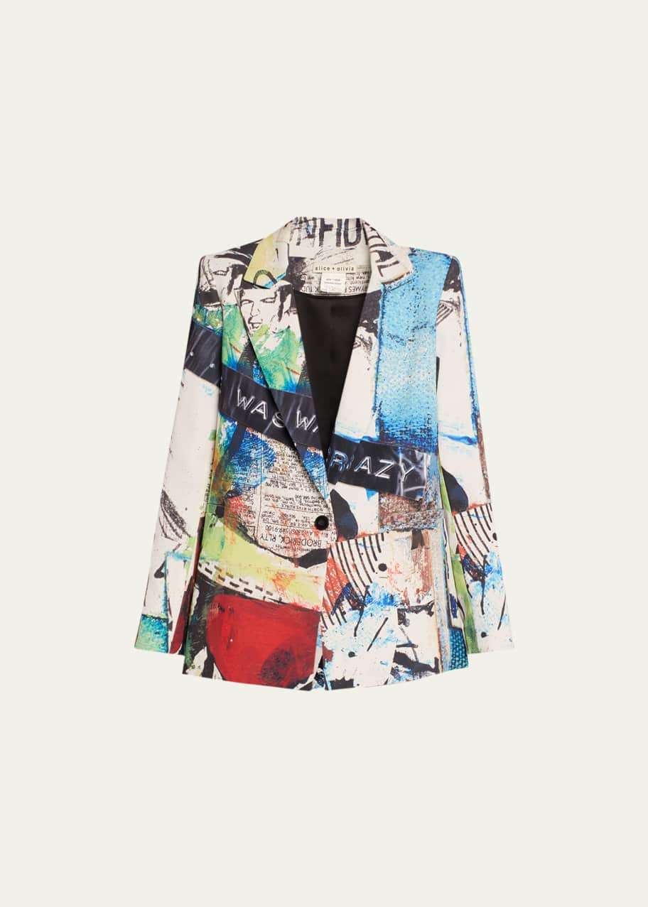 Alice + Olivia Confidential Denny Notch-Collar Boyfriend