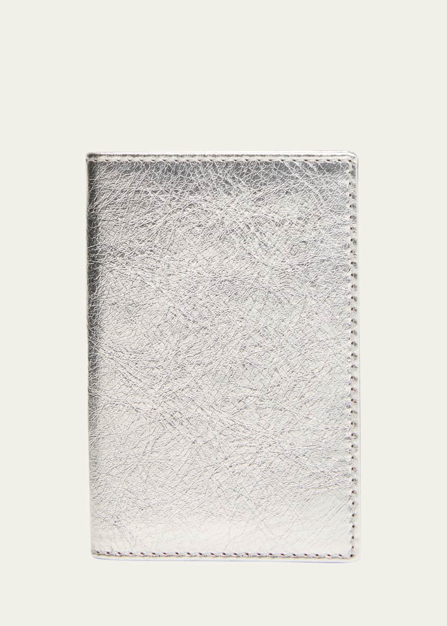 Comme des Garcons Men's Metallic Leather Passport Holder