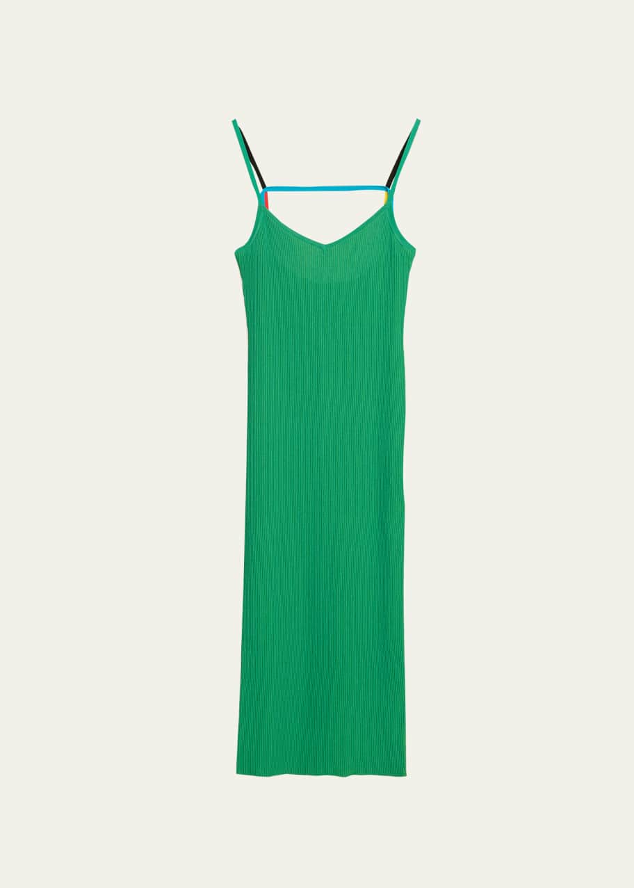 Obeline Open Back Camisole Body Con Midi Dress