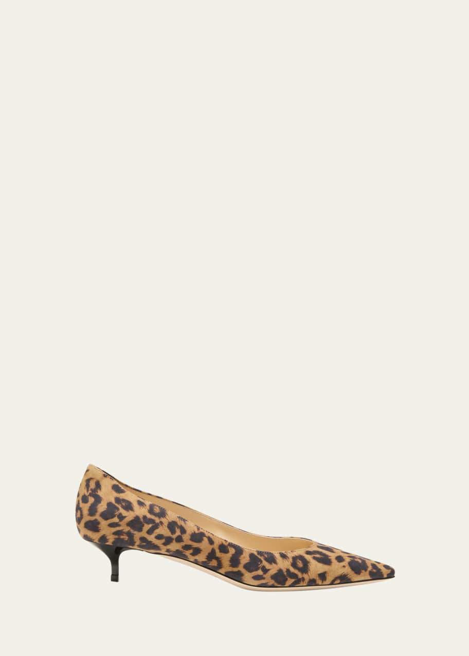 Jimmy Choo Amelia Leopard Kitten-Heel Pumps - Bergdorf Goodman