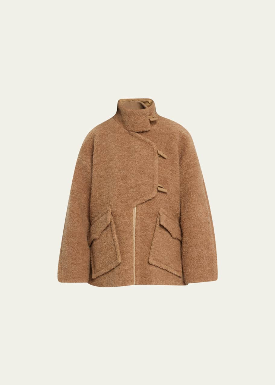 Ganni boucle wool on sale jacket