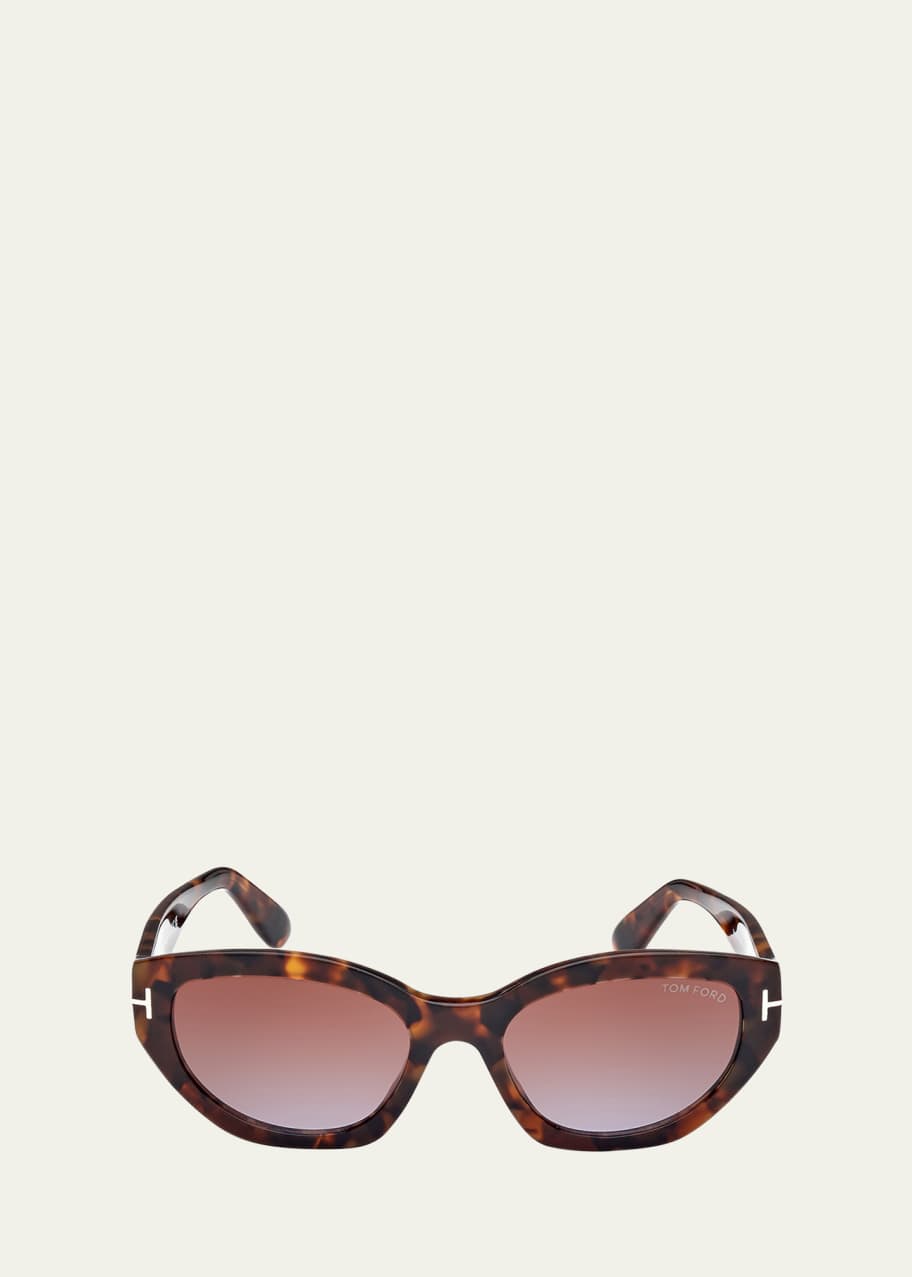 Image 1 of 1: Signature T Acetate Cat-Eye Sunglasses