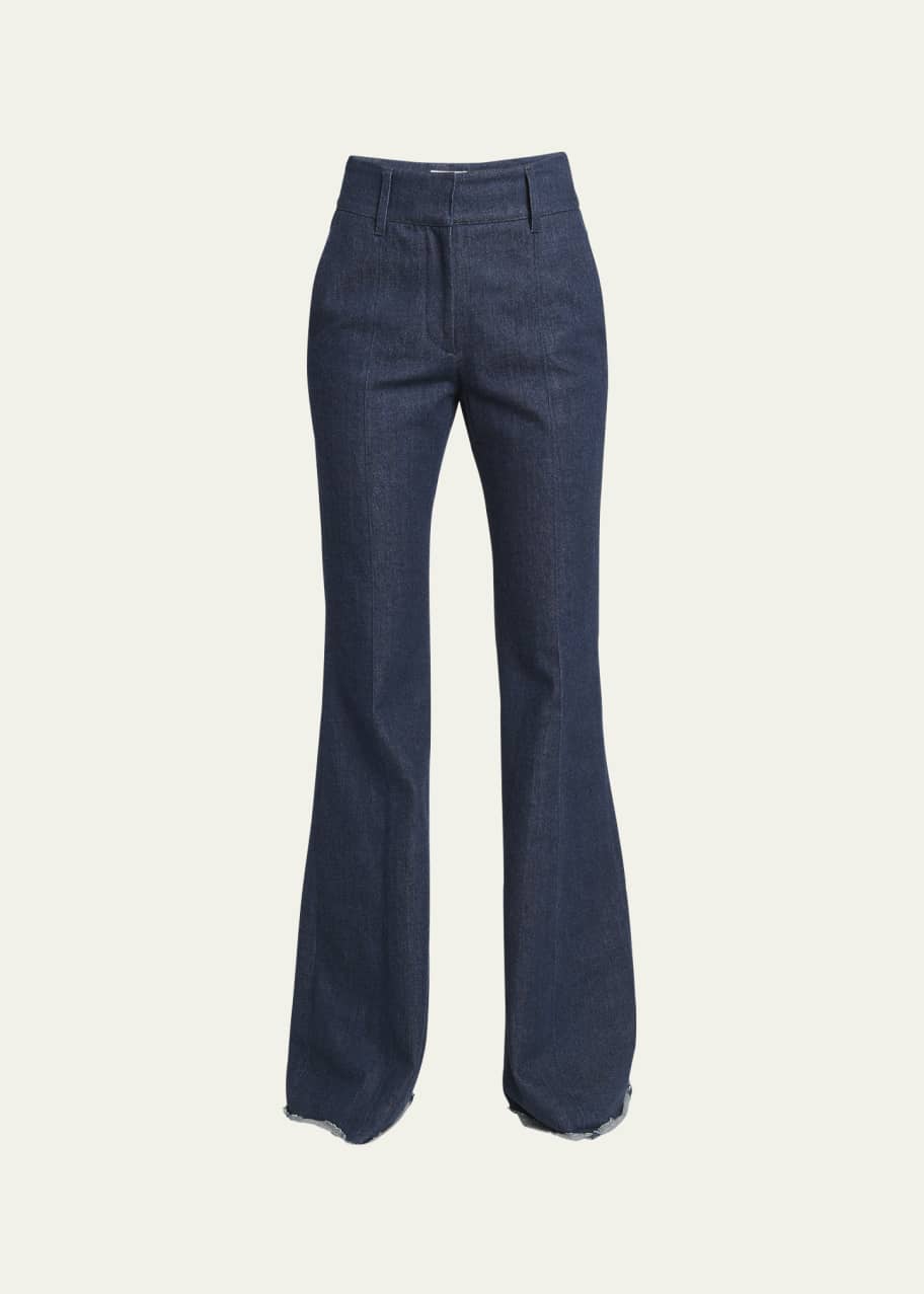 Gabriela Hearst Rhein Denim Flare Pants Bergdorf Goodman