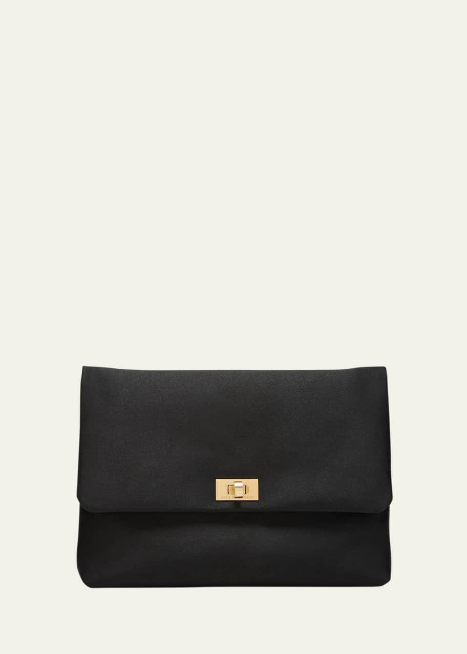Image 1 of 1: Valorie Recycled Satin Clutch Bag