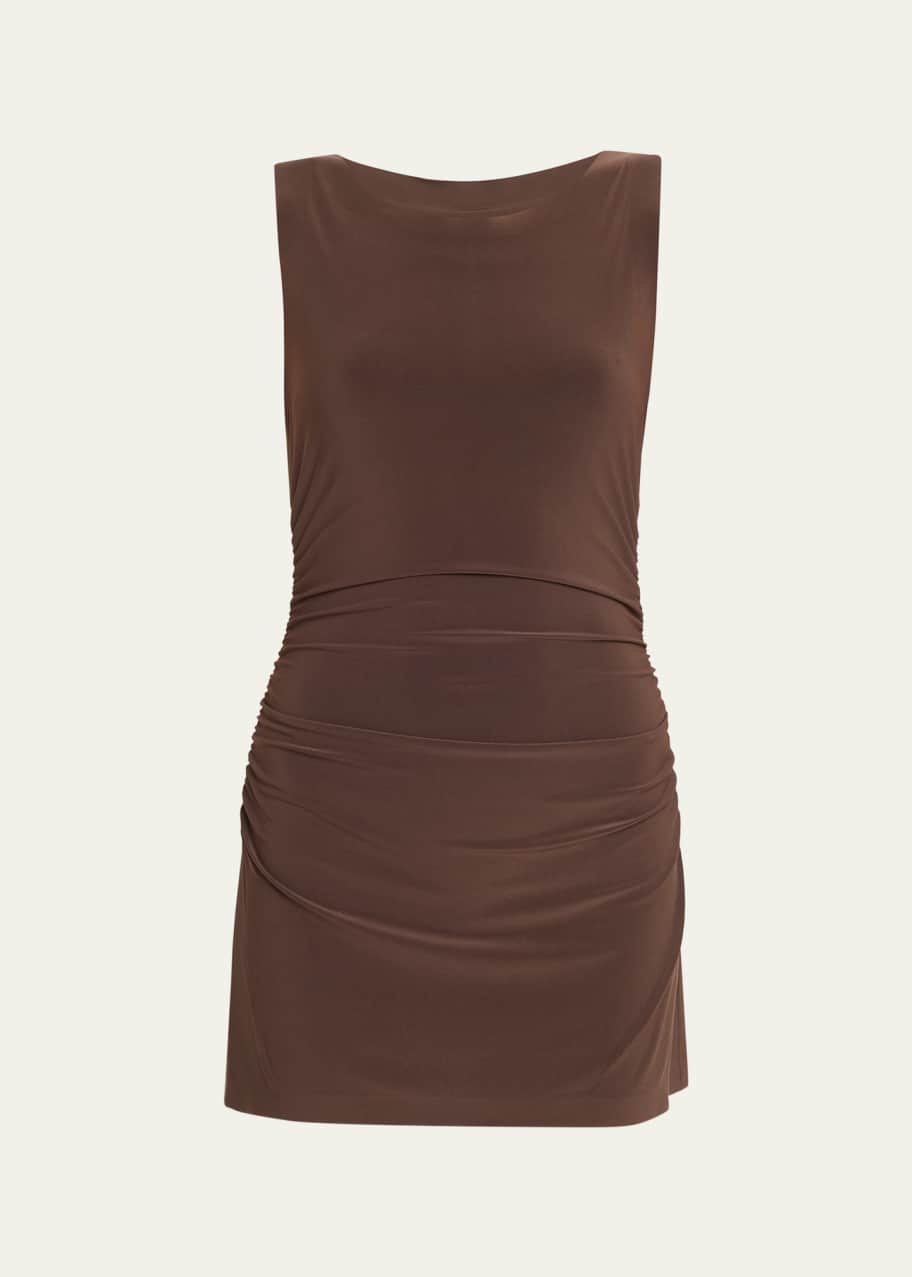knee length dresses for ladies Norma Kamali Sleeveless Pickleball Mini Dress