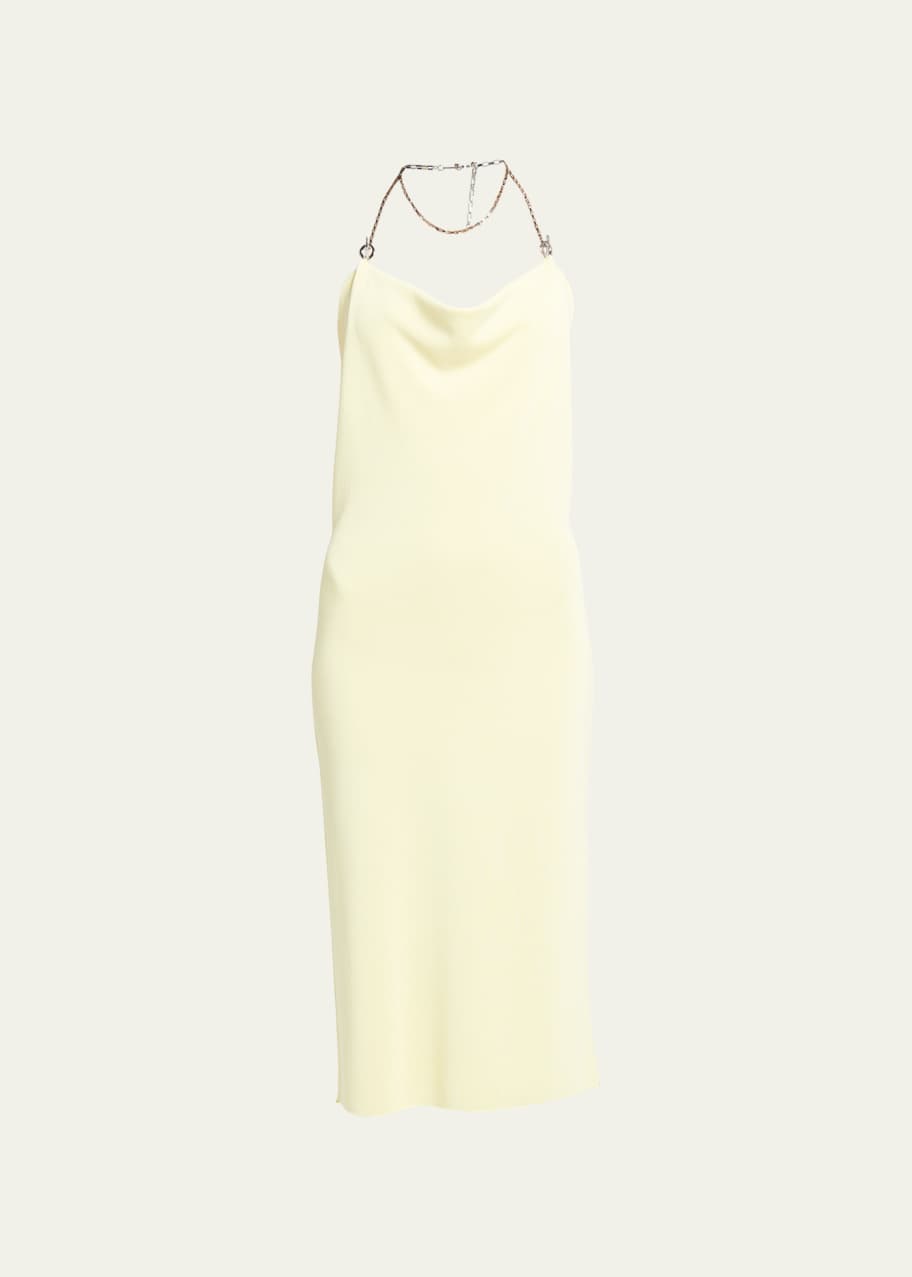 Bottega Veneta Halter-Chain Knit Midi Dress - Bergdorf Goodman