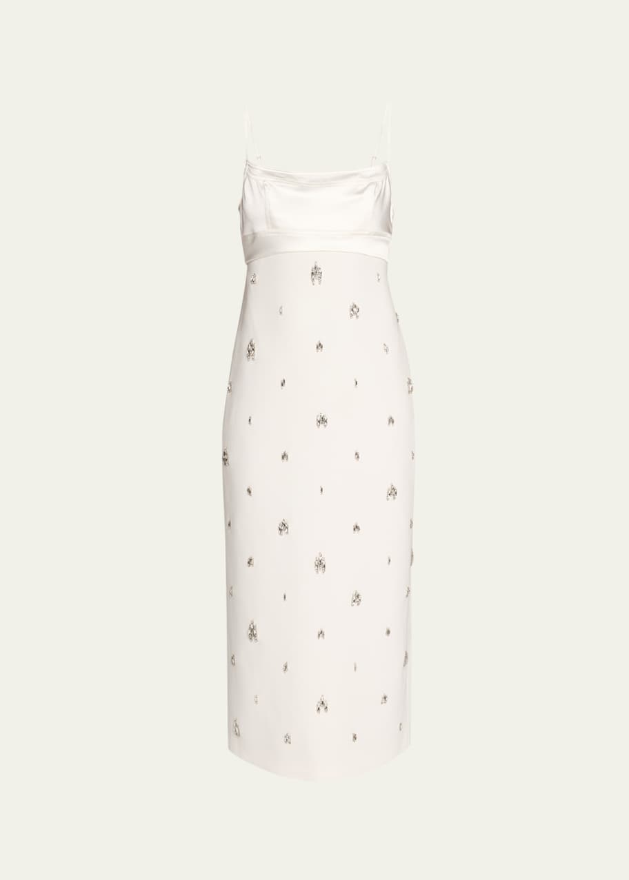 Image 1 of 1: Alana Jewel-Embellished Midi Dress