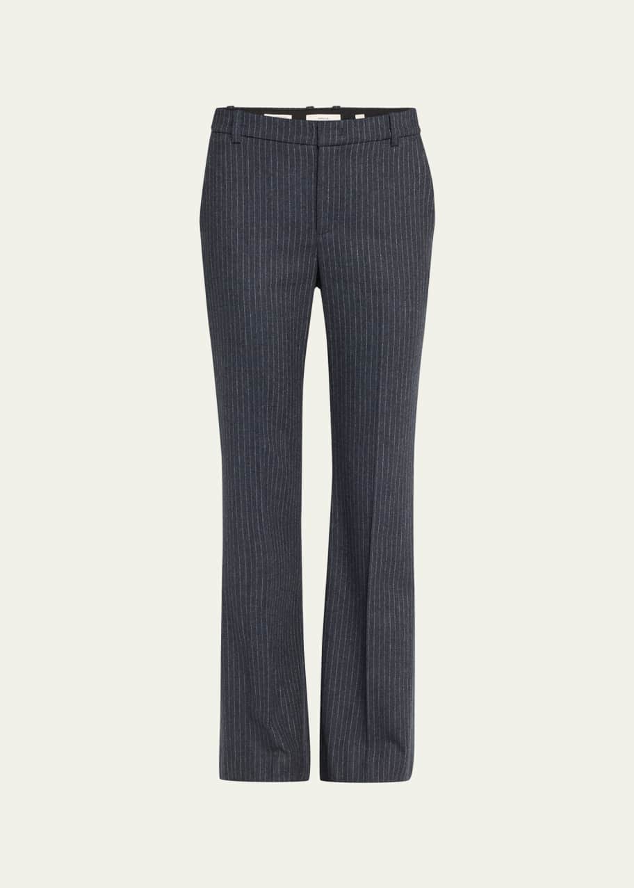 WOOL FLANNEL PANTS IN NAVY PINSTRIPE main image 0