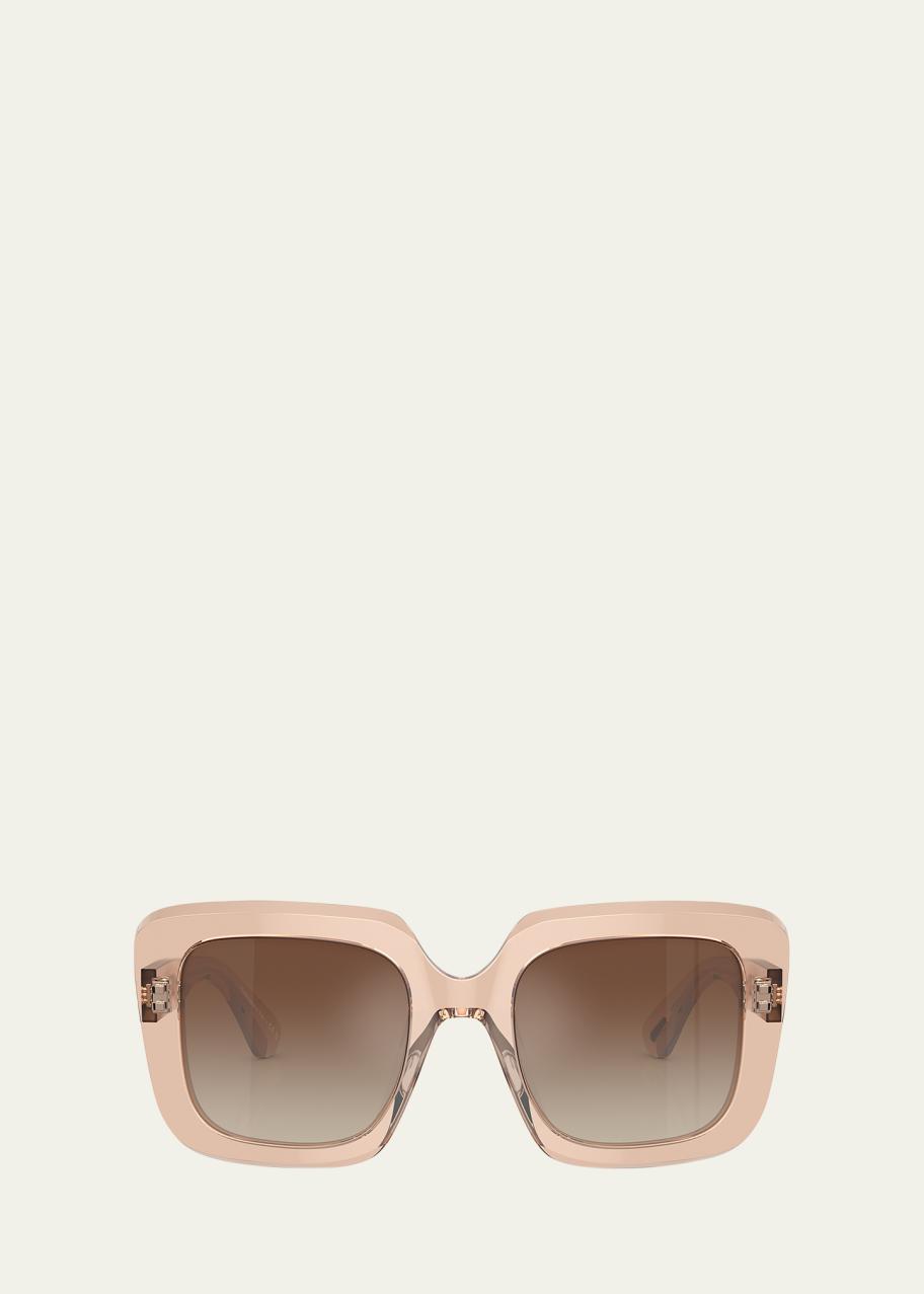 Oliver peoples Franca Sunglasses Oliver Peoples Franca Polarized Square Sunglasses Tortoise  main image 4