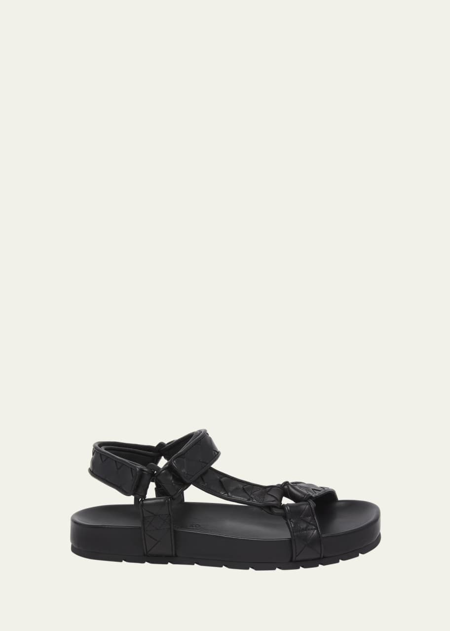 Bottega Veneta Trip Woven Leather Sporty Sandals - Bergdorf