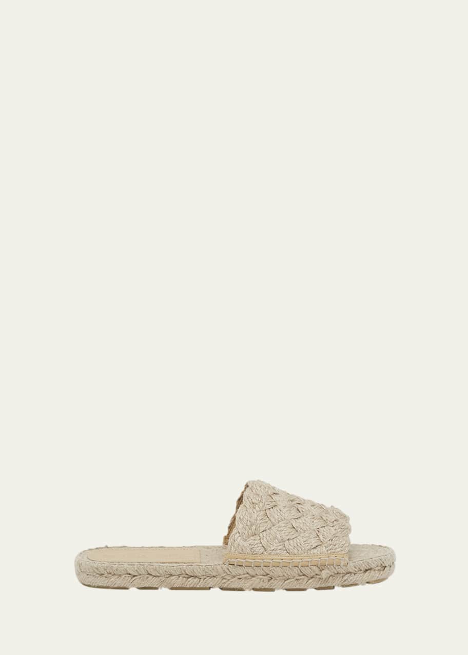 【BOTTEGA VENETA】Jack slides Bottega Veneta Jack Braided Jute Slide Espadrilles