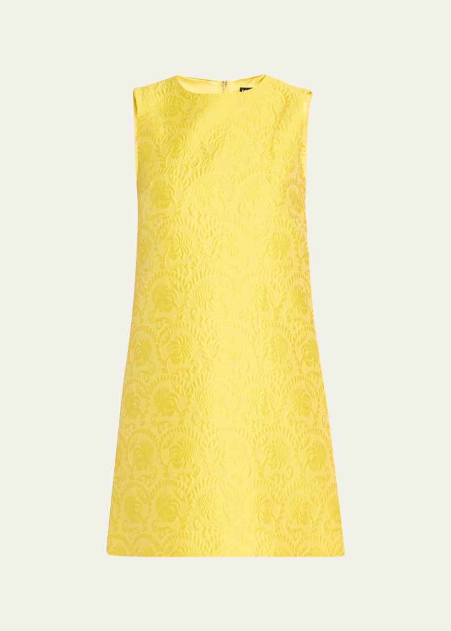 Image 1 of 1: Matelasse Fiori Jacquard Mini Dress