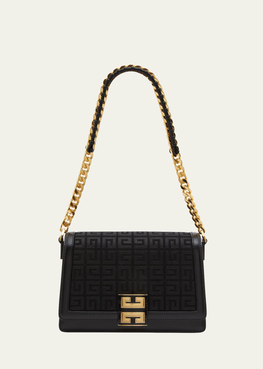 Image 1 of 1: 4G Medium Crossbody in 4G Embroidery with Woven Chain