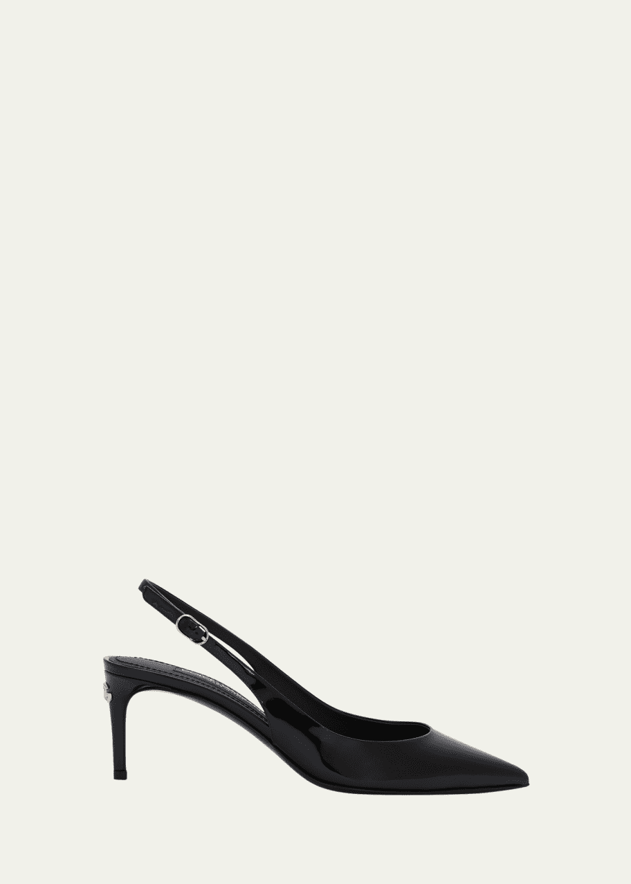 Image 1 of 1: Patent Leather Slingback Pumps