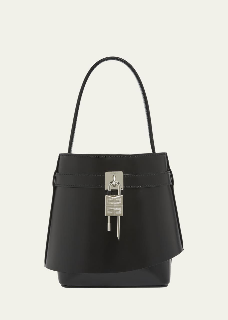 Image 1 of 1: Shark Lock Bucket Bag in Box Leather
