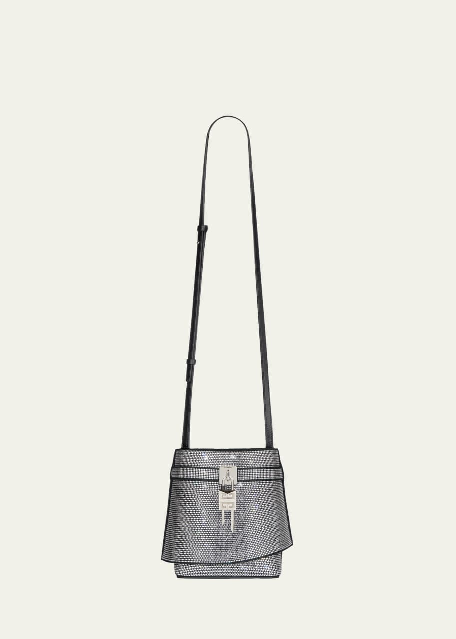 Image 1 of 1: Shark Lock Bucket Bag in Embellished Leather
