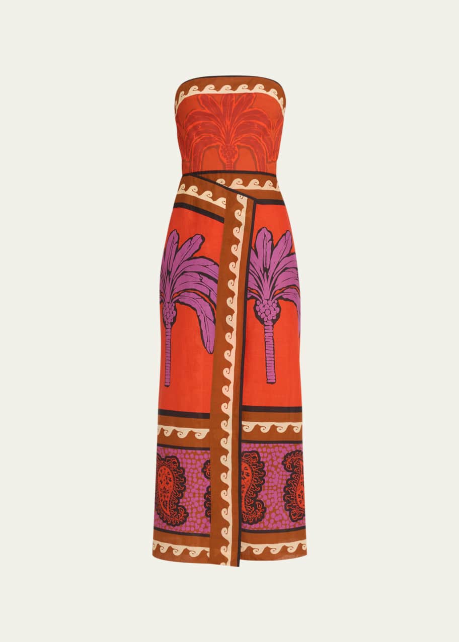 Johanna Ortiz East Africa Heart Strapless Ankle Dress - Bergdorf Goodman