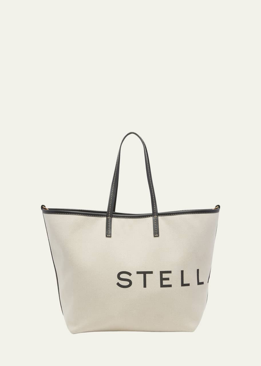 Stella McCartney Logo Canvas Shopper Tote Bag - Bergdorf Goodman