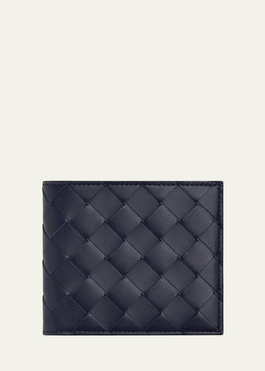 Bottega Veneta Men's Intrecciato 15 Bicolor Leather Bifold Wallet