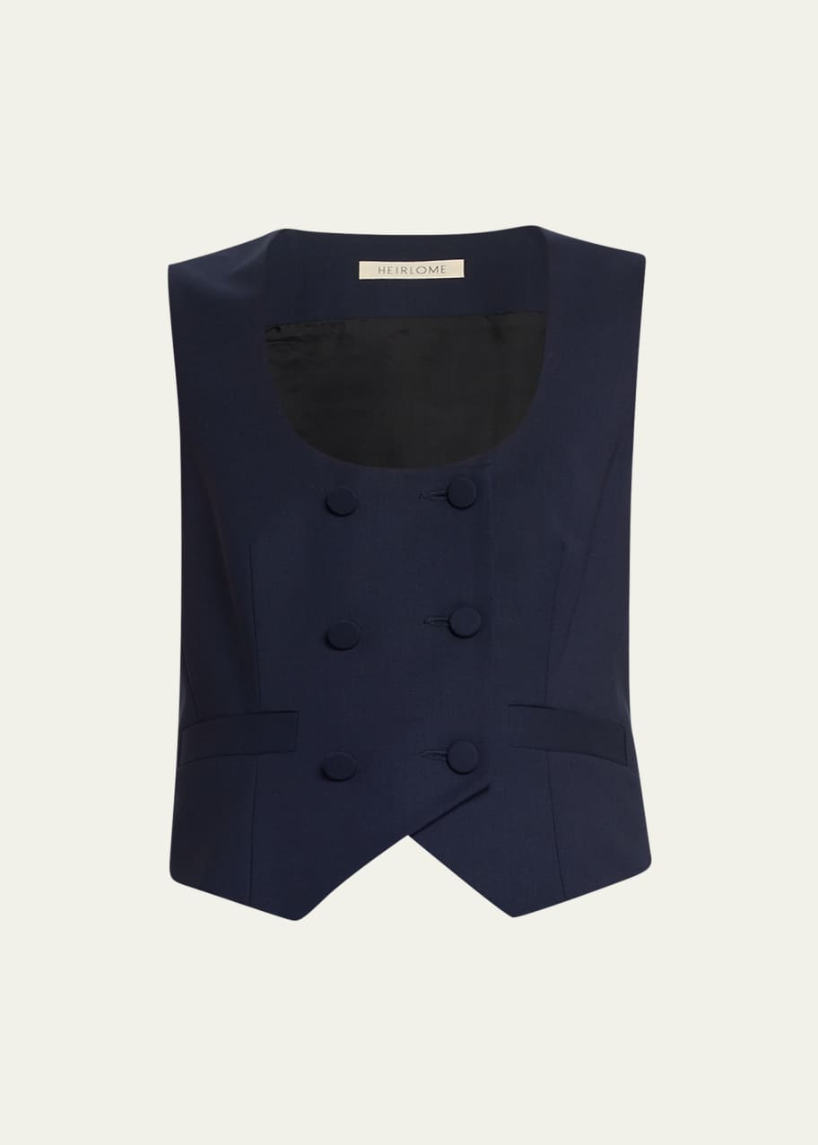Heirlome Ines Scoop Neck Wool Waistcoat Bergdorf Goodman