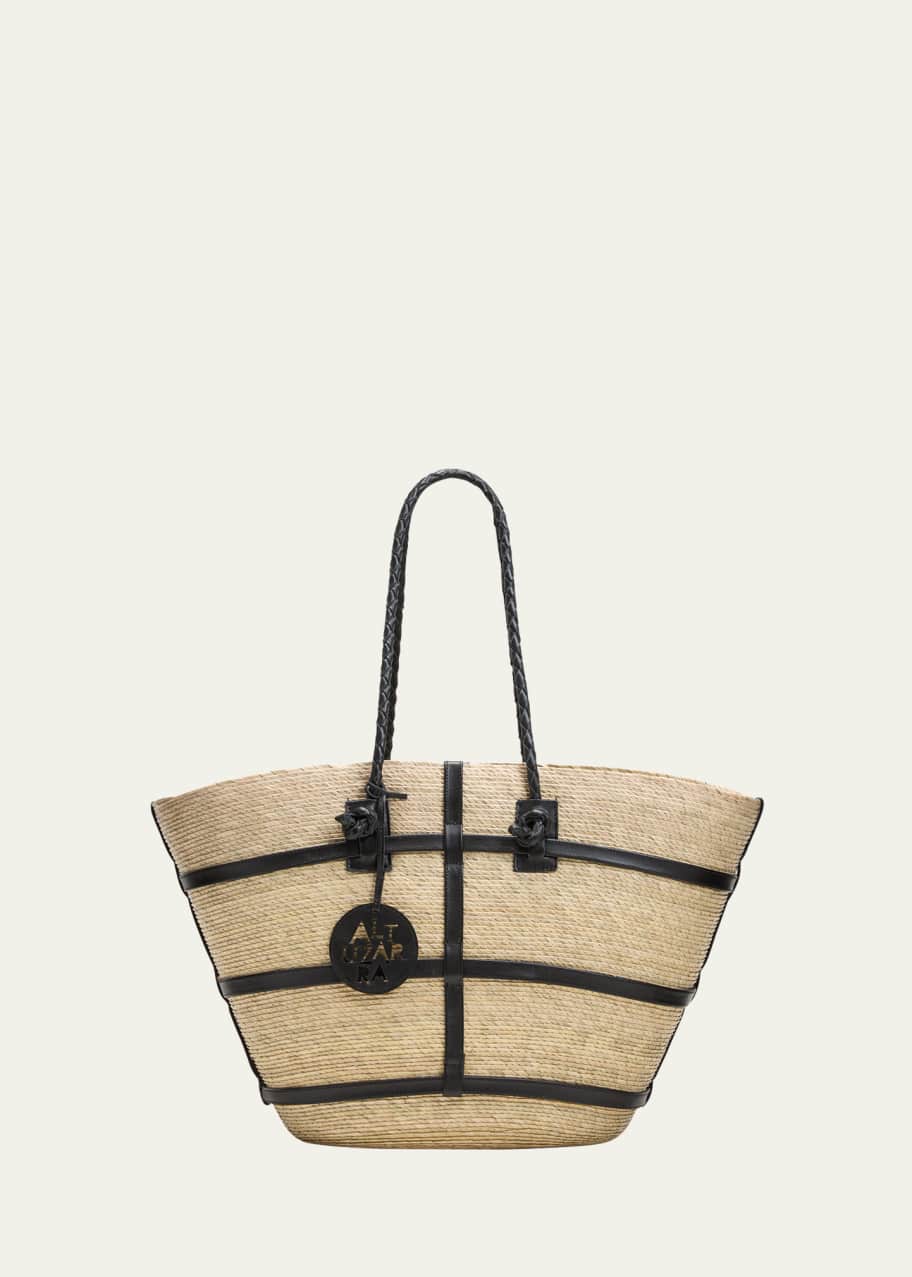 Altuzarra Watermill Caged Straw Tote Bag - Bergdorf Goodman