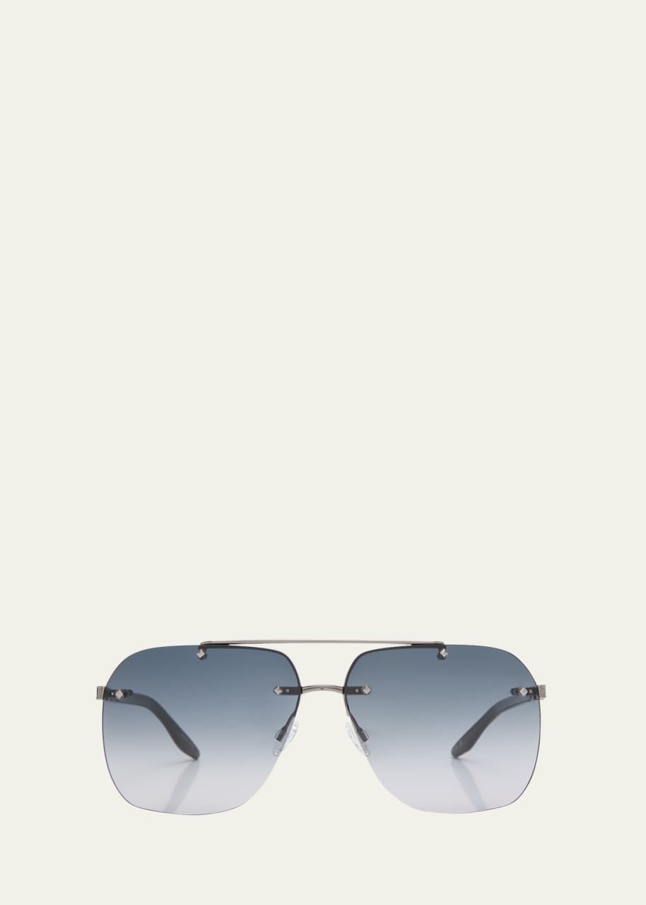 Image 1 of 1: Men's Daniel Rimless Aviator Sunglasses