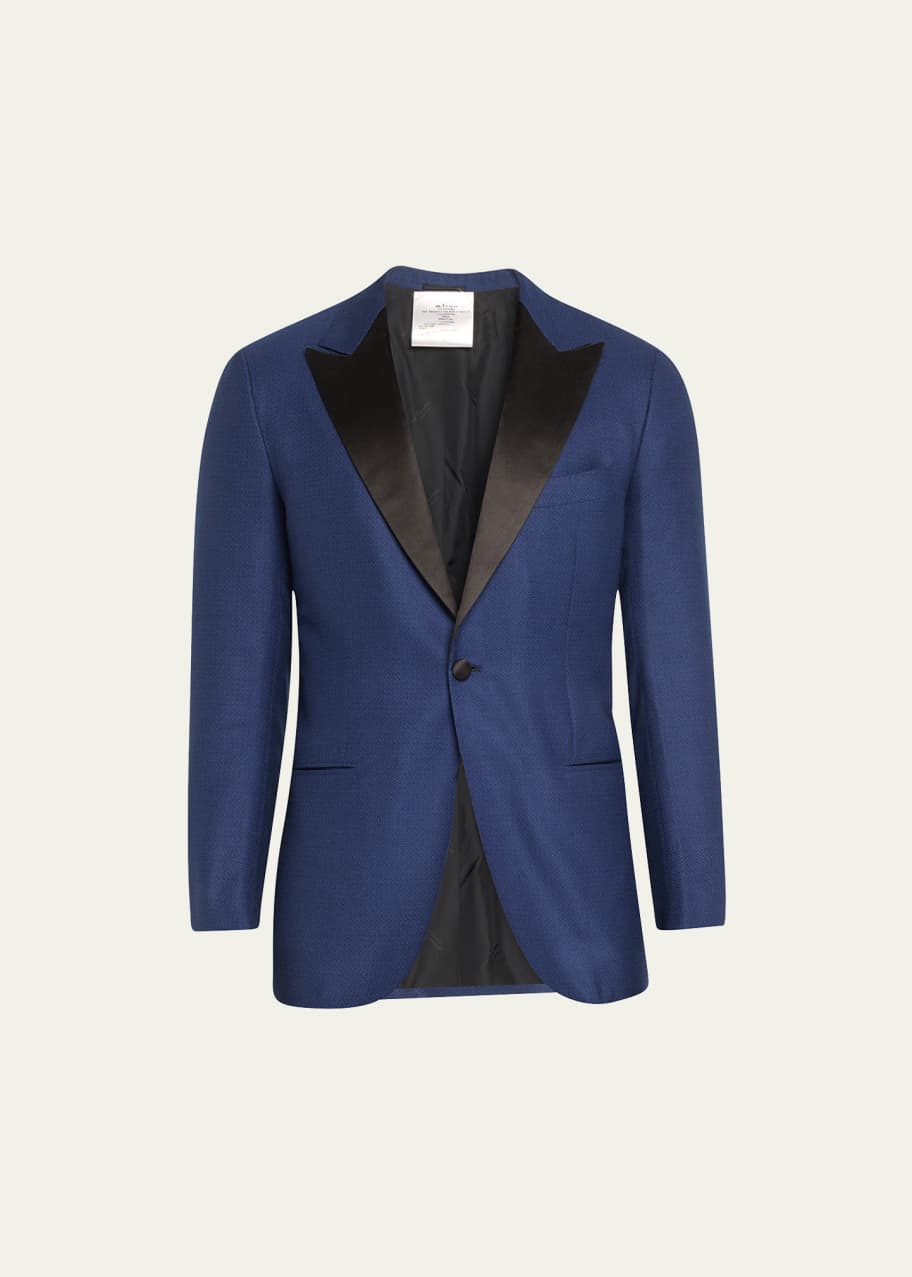 Image 1 of 1: Men's Textured Cashmere-Silk Dinner Jacket