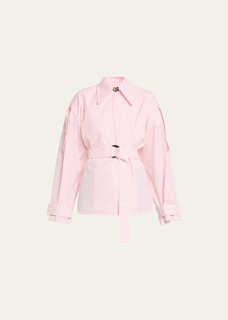 NACKIYE Pera Stripe Belted Shirt - Bergdorf Goodman